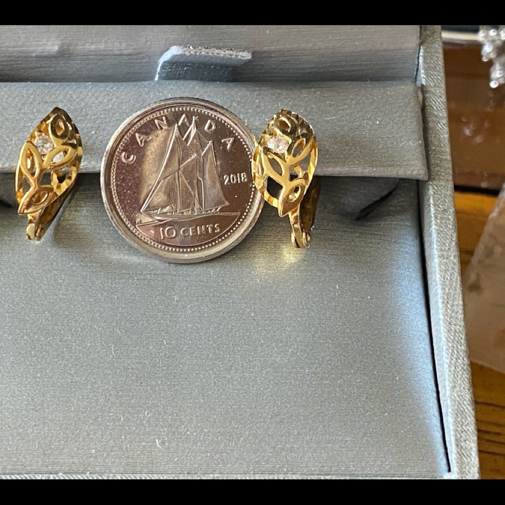18 K Pure Gold Earrings